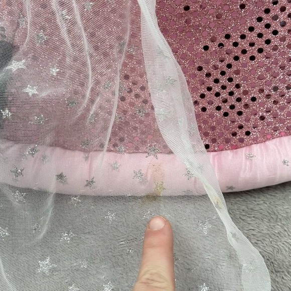 Walt Disney World Minnie Mouse Sparkle Cone Hat with Veil Youth Size Pink Magic - Picture 4 of 7